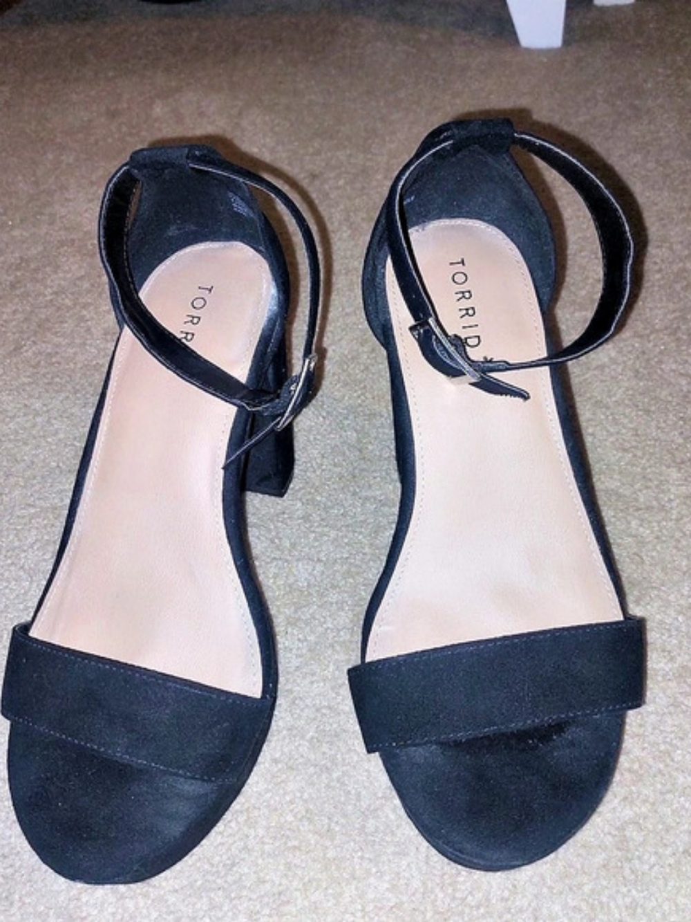 TORRID Platform Block Heel Sandal Black Block Heel Sandals US 9W